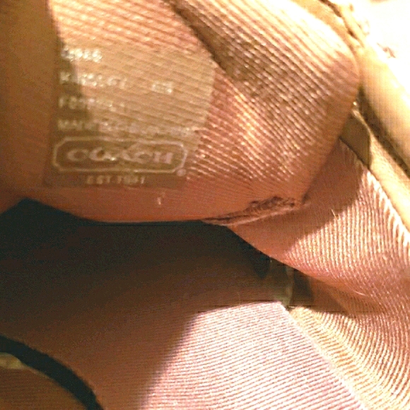 COACH KINSLEY BEIGE/WHITE LOW TOP SZ 6M - Picture 8 of 8